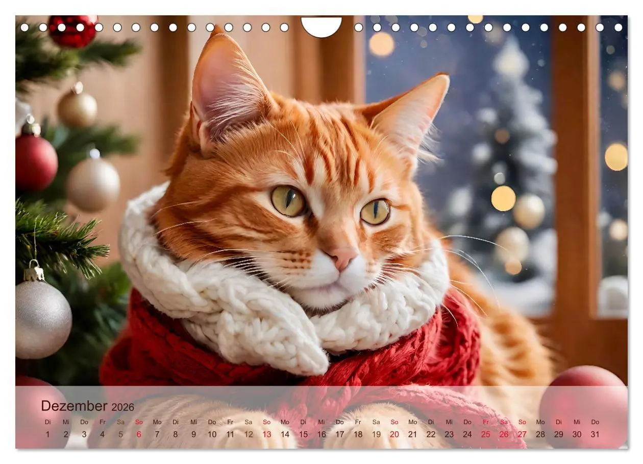 Bild: 9783457861325 | Rote Katzen (Wandkalender 2026 DIN A4 quer), CALVENDO Monatskalender