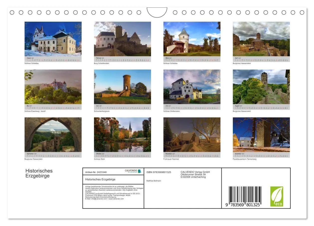 Bild: 9783569801325 | Historisches Erzgebirge (Wandkalender 2027 DIN A4 quer), CALVENDO...