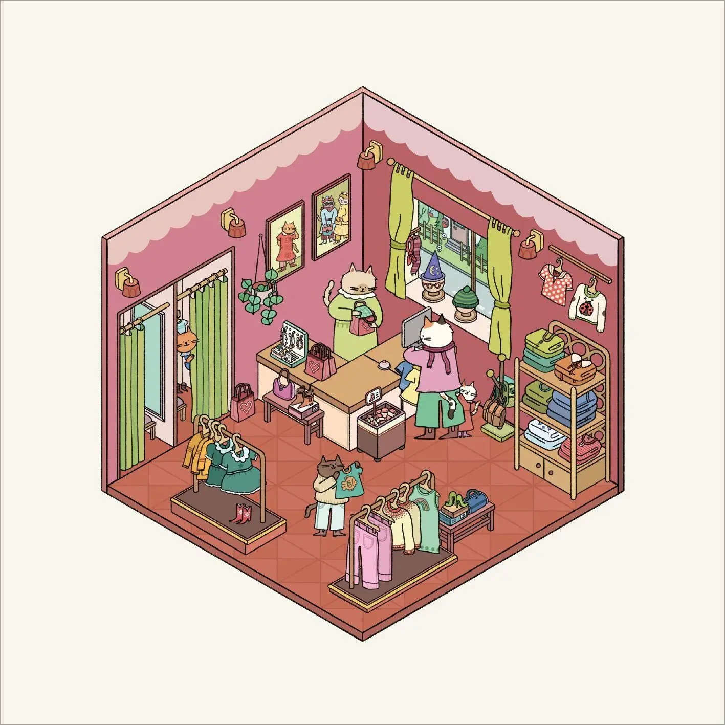 Bild: 9783845871325 | Mein 3D-Stickerhaus - Cozy Stadtbummel | Hannah Detterbeck | Buch