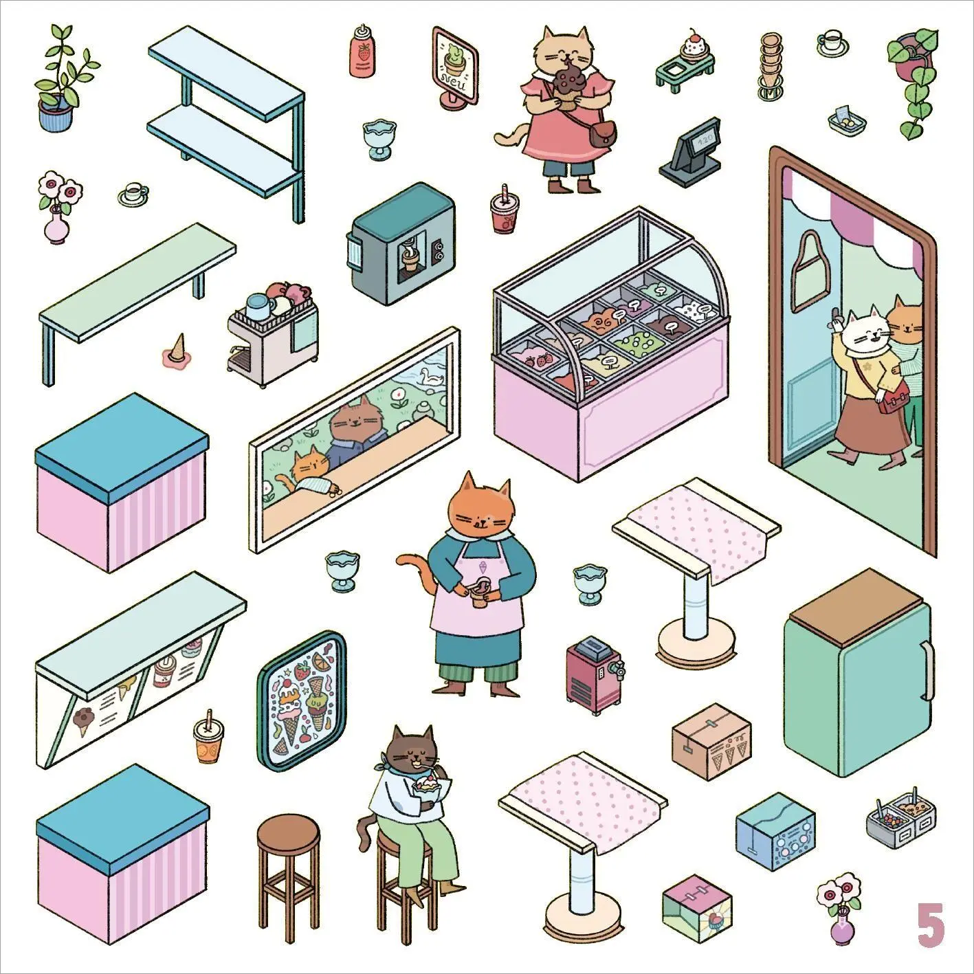 Bild: 9783845871325 | Mein 3D-Stickerhaus - Cozy Stadtbummel | Hannah Detterbeck | Buch