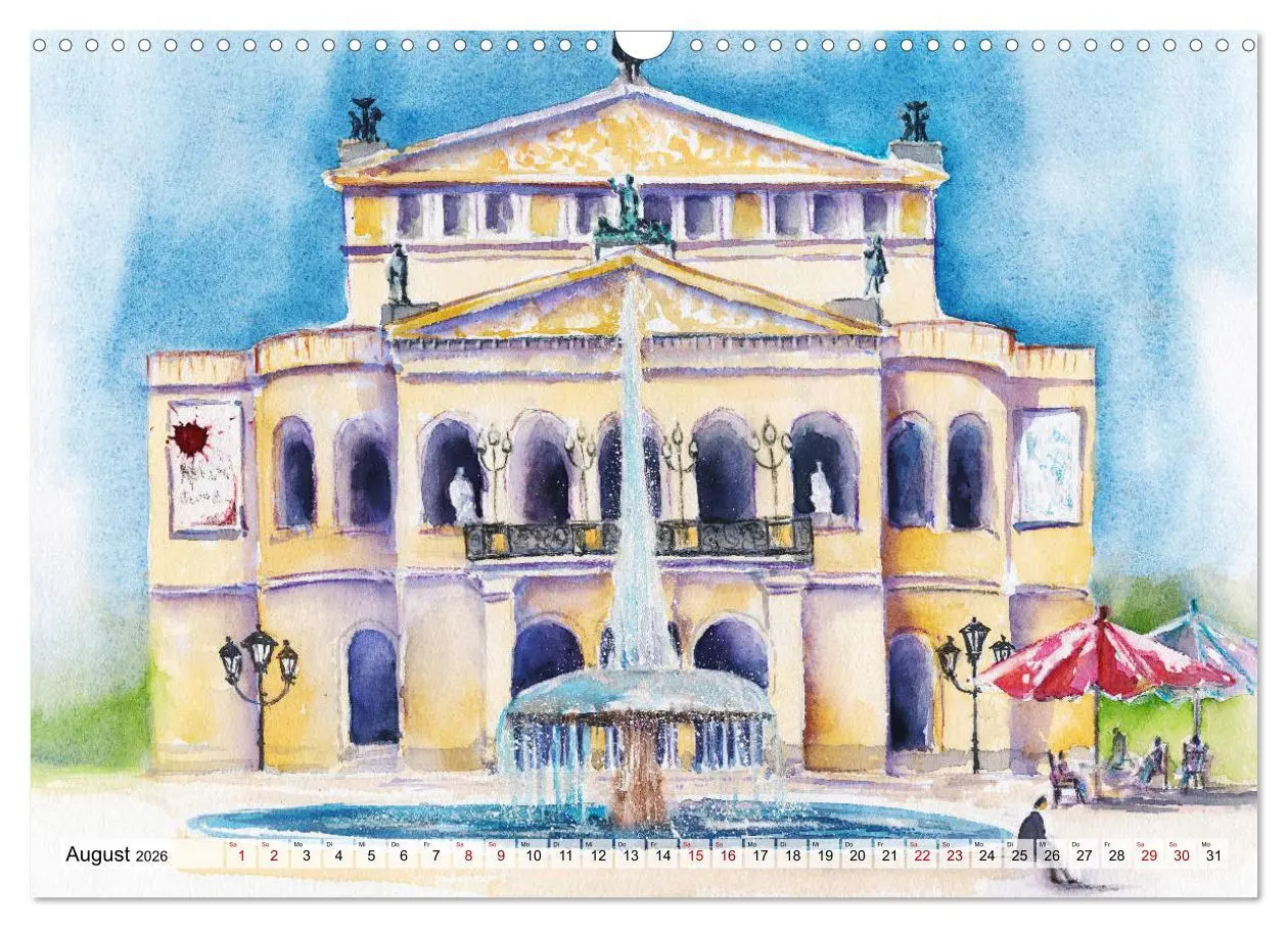 Bild: 9783457781425 | Frankfurt in Aquarell (Wandkalender 2026 DIN A3 quer), CALVENDO...