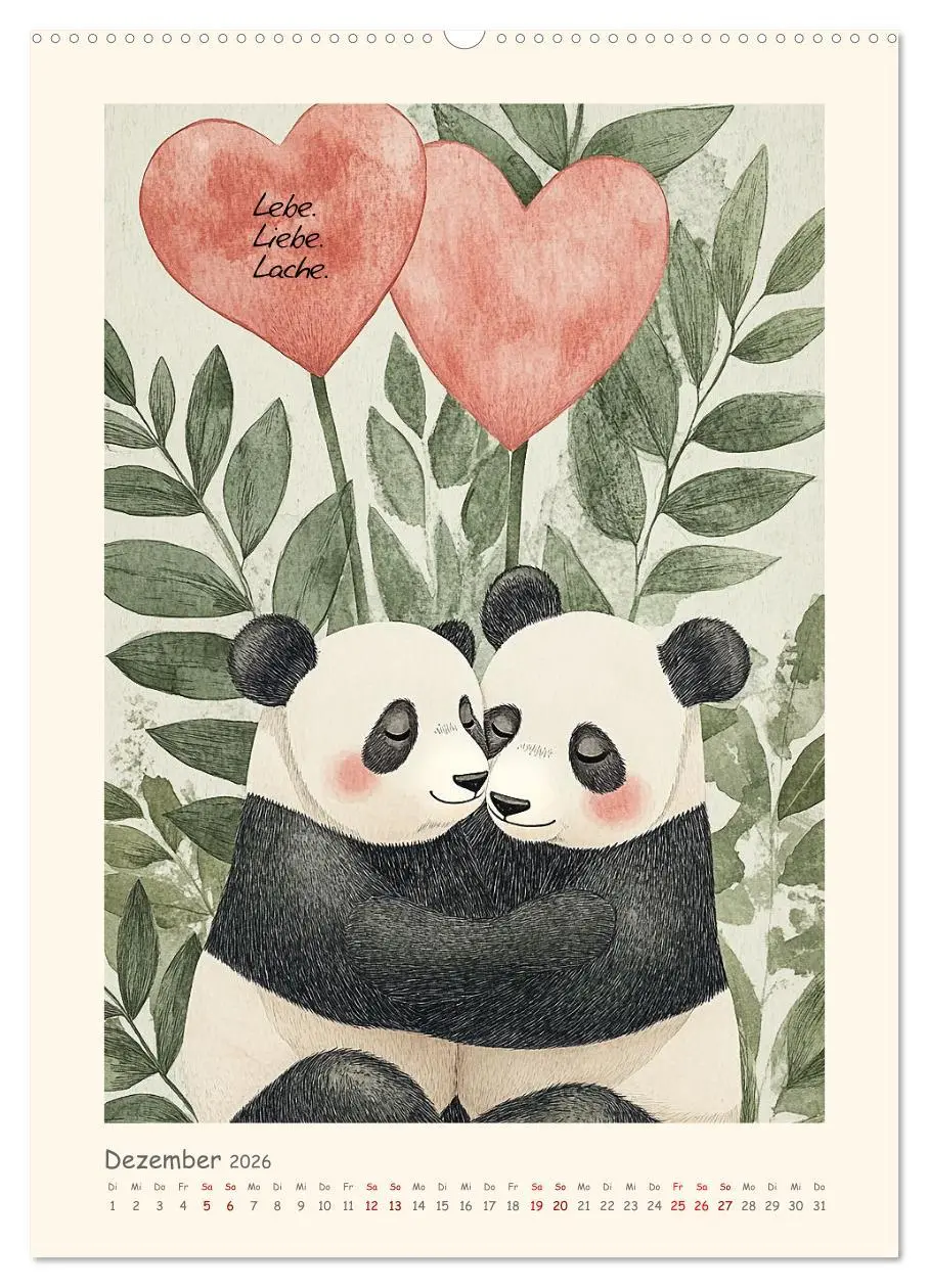 Bild: 9783516251425 | Liebenswerte Tierillustrationen (Wandkalender 2026 DIN A2 hoch),...