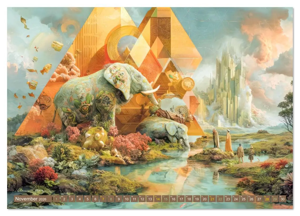 Bild: 9783516631425 | Tiere - Im surrealen Garten der Träume (Wandkalender 2026 DIN A2...