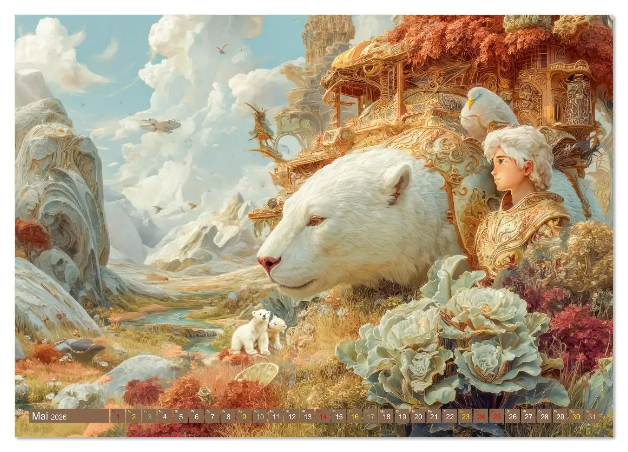 Bild: 9783516631425 | Tiere - Im surrealen Garten der Träume (Wandkalender 2026 DIN A2...