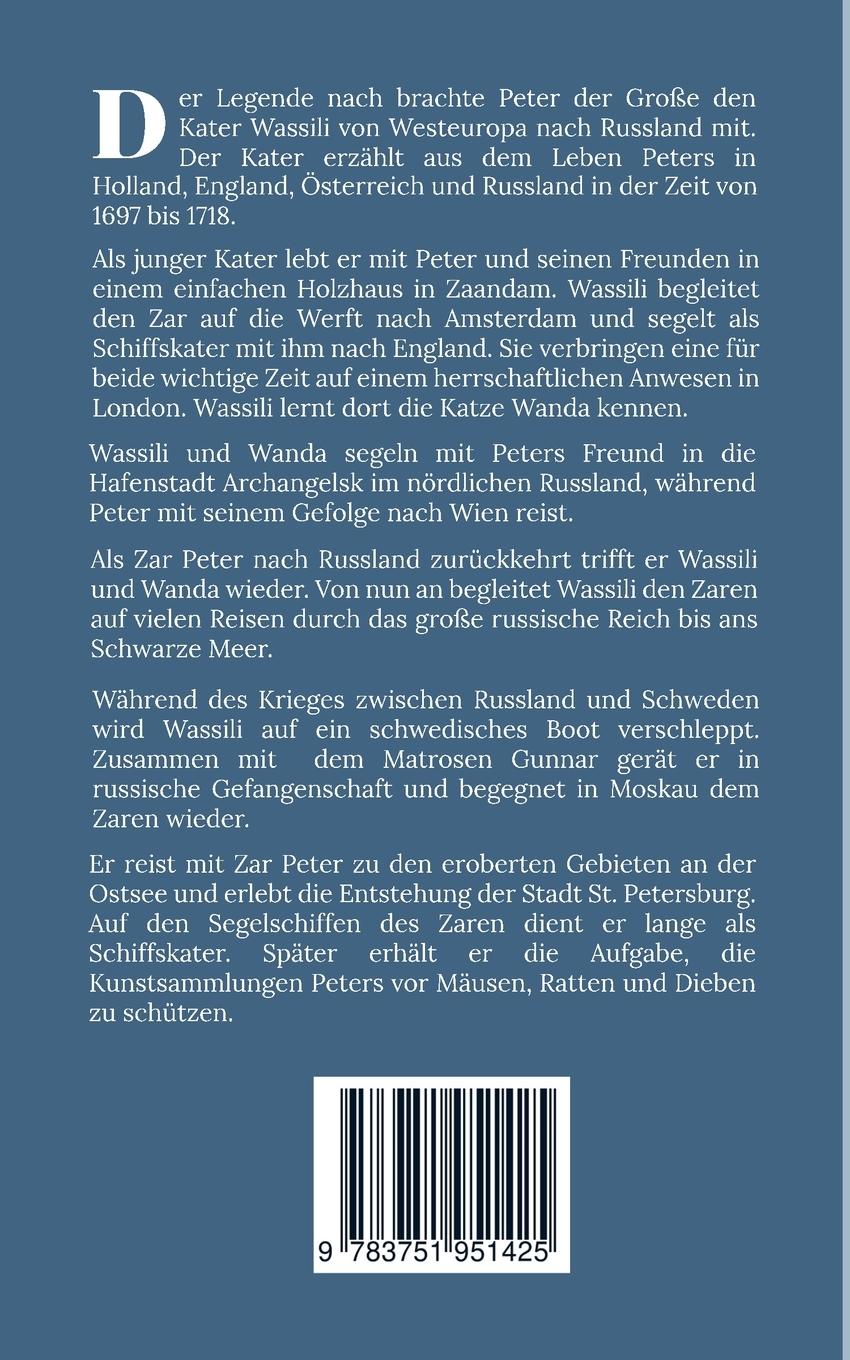 Rückseite: 9783751951425 | Kater Wassili und Peter der Große | Historischer Roman | Debatin