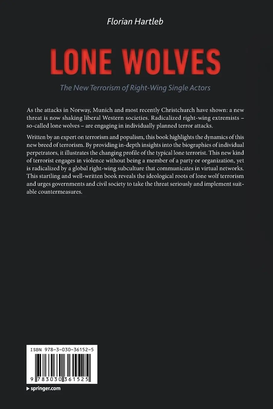 Rückseite: 9783030361525 | Lone Wolves | The New Terrorism of Right-Wing Single Actors | Hartleb