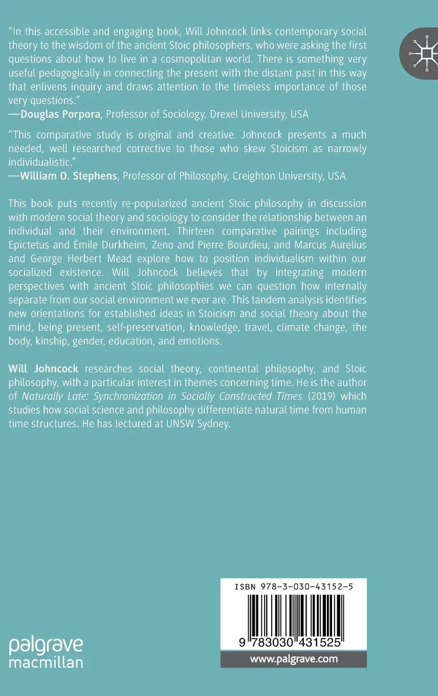 Rückseite: 9783030431525 | Stoic Philosophy and Social Theory | Will Johncock | Buch | xi | 2020