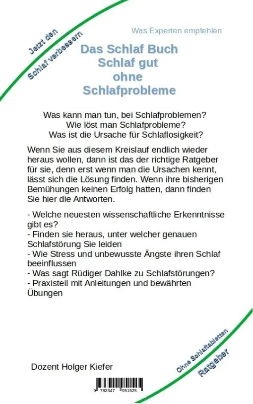 Bild: 9783347951525 | Das Schlaf Buch - Schlaf gut ohne Schlafprobleme | Holger Kiefer