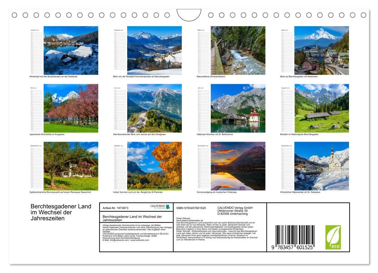 Bild: 9783457601525 | Berchtesgadener Land im Wechsel der Jahreszeiten (Wandkalender 2026...