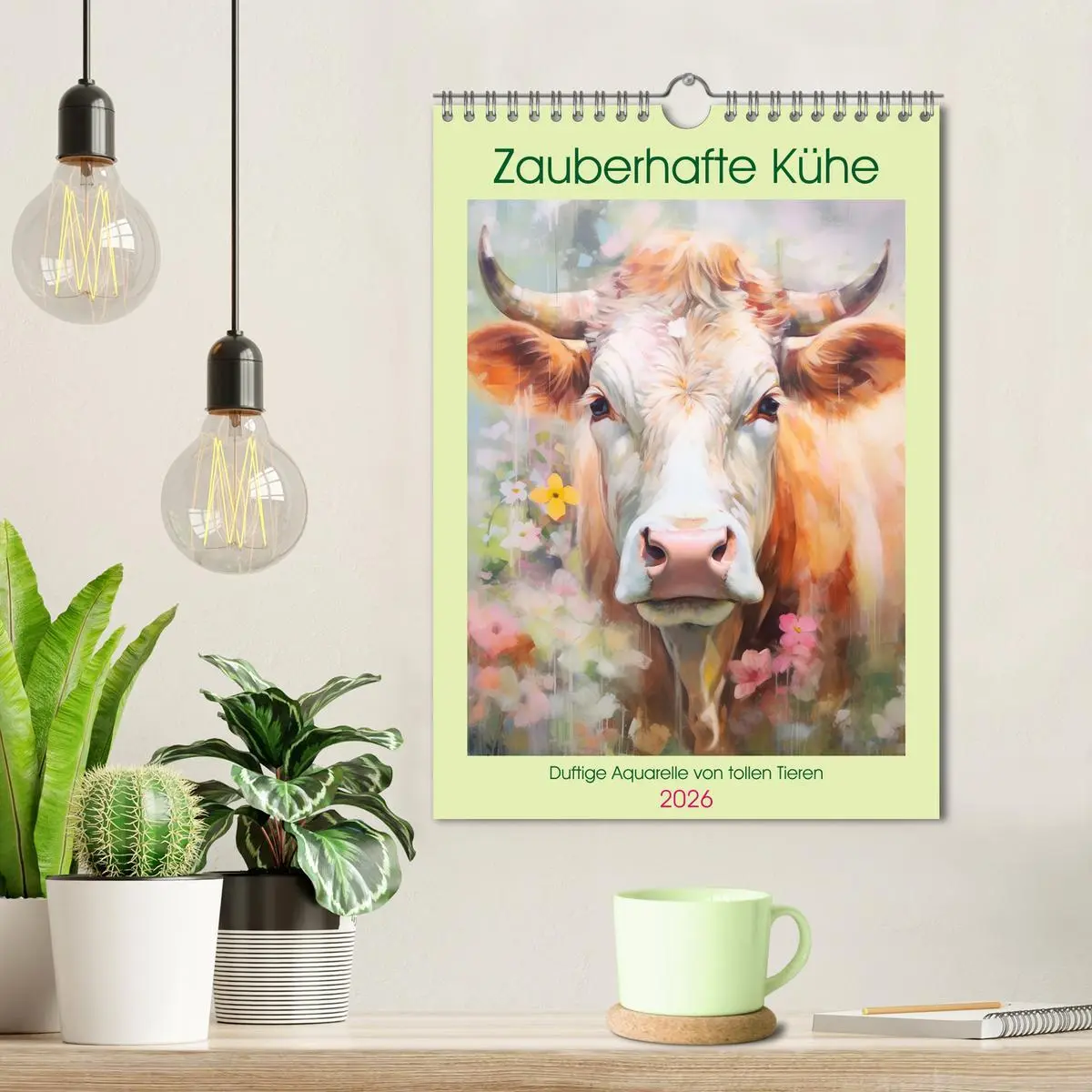 Bild: 9783516311525 | Zauberhafte Kühe. Duftige Aquarelle von tollen Tieren (Wandkalender...