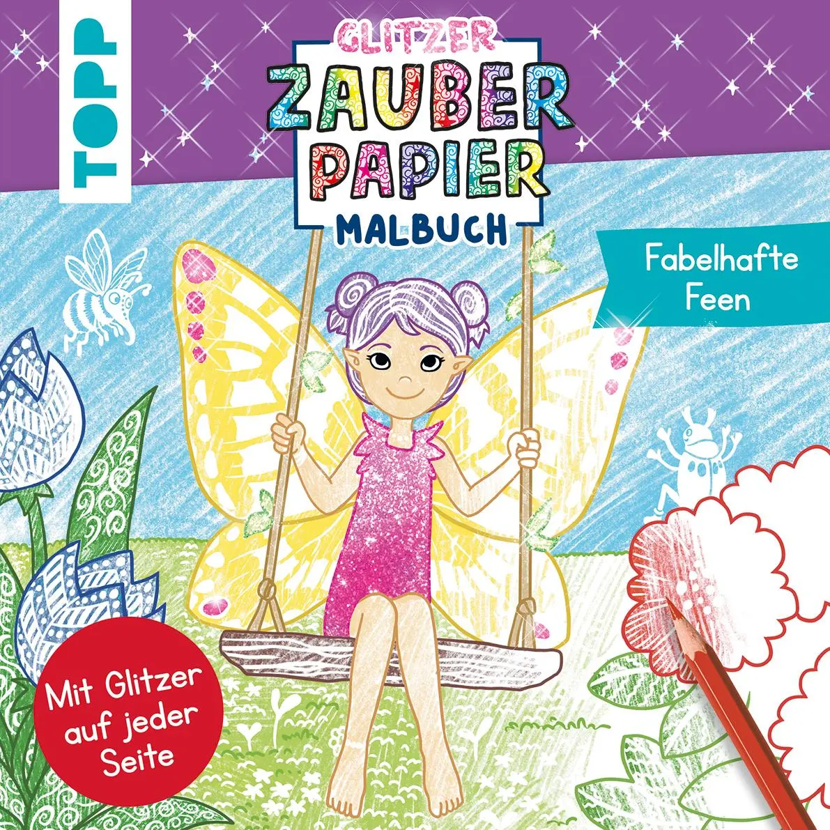 Cover: 9783735891525 | Glitzer Zauberpapier Malbuch Fabelhafte Feen | Mimi Hecher | Buch