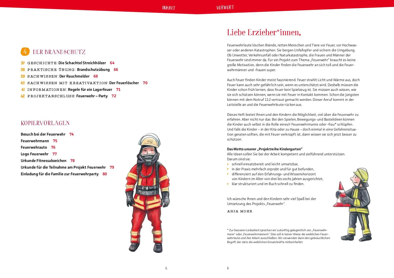 Bild: 9783780651525 | Projektreihe Kindergarten - Bei der Feuerwehr | Anja Mohr | Buch