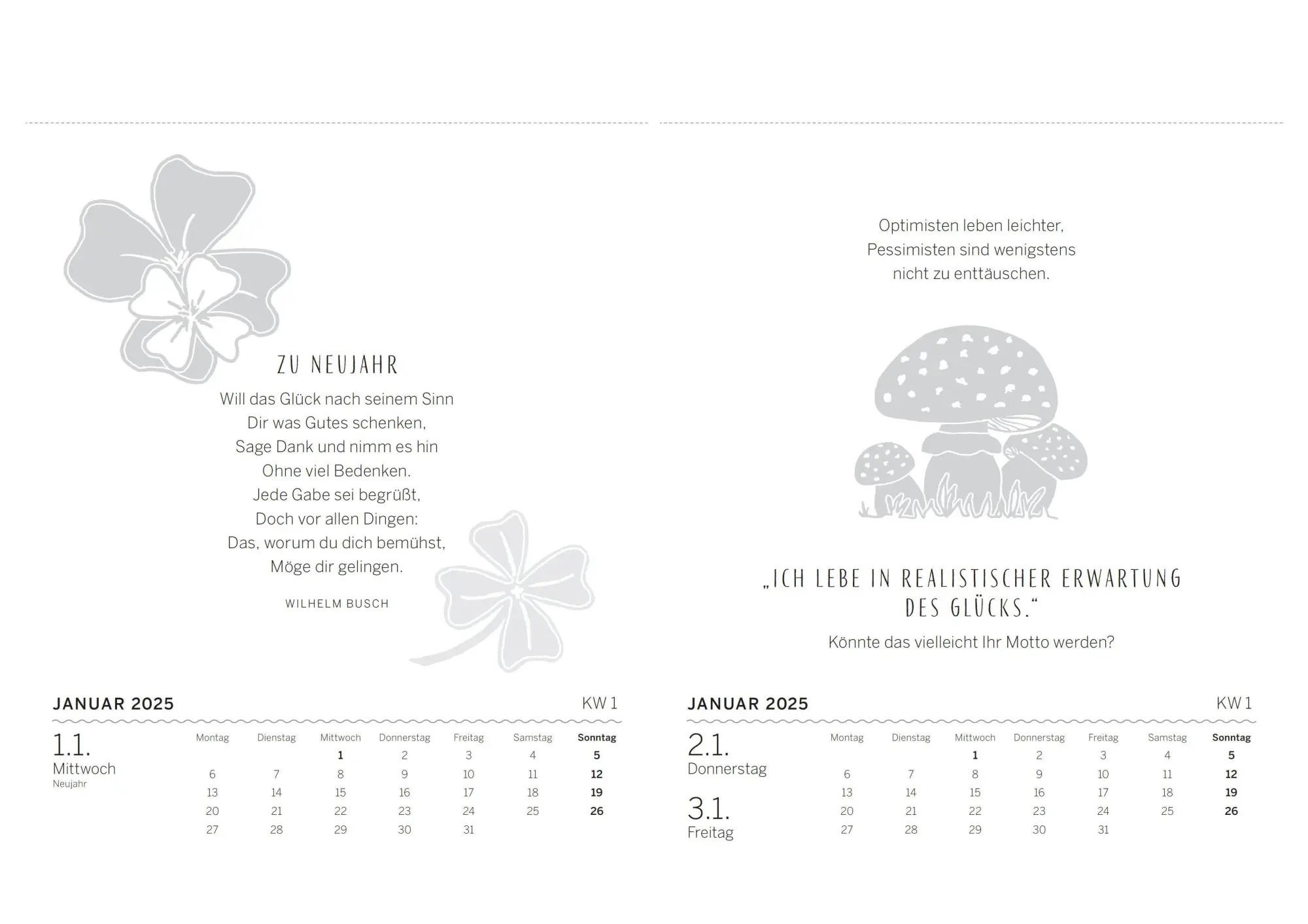 Bild: 9783809451525 | Glückskalender 2026 | Gerald Drews | Kalender | 400 S. | Deutsch