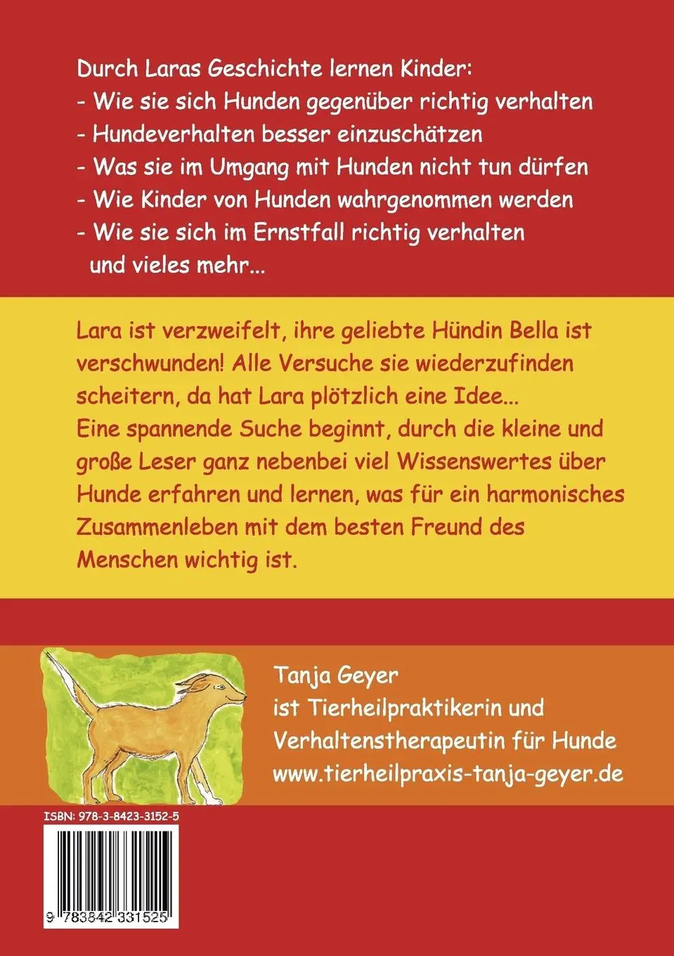 Rückseite: 9783842331525 | Lara's Traumhund | Tanja Geyer | Taschenbuch | 120 S. | Deutsch | 2010