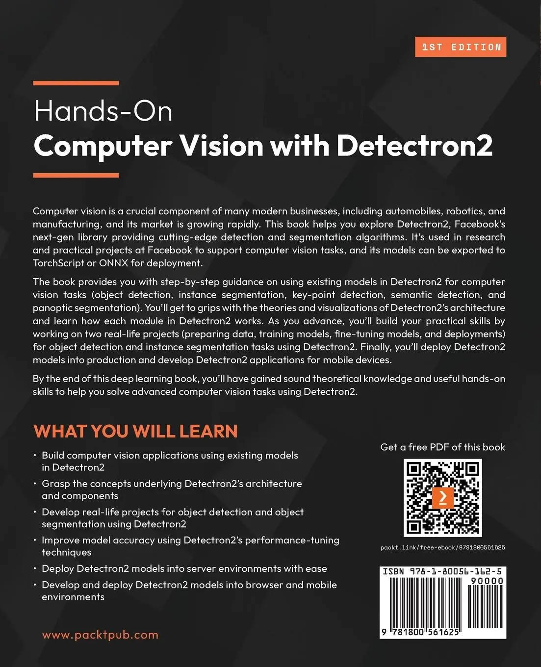 Rückseite: 9781800561625 | Hands-On Computer Vision with Detectron2 | van Vung Pham | Taschenbuch