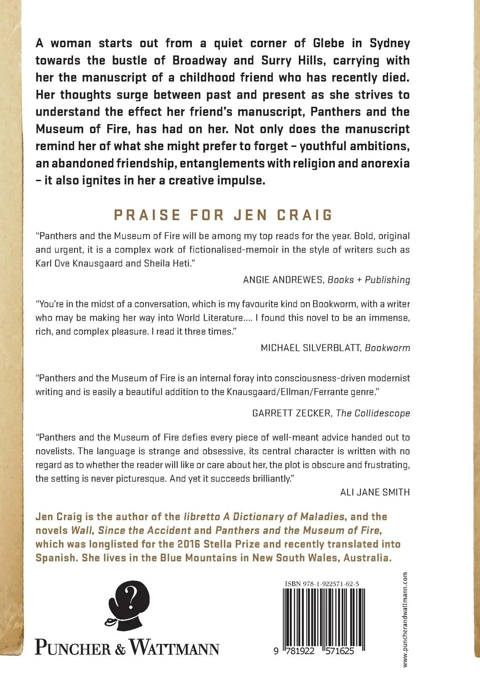 Rückseite: 9781922571625 | Panthers and the Museum of Fire | Jen Craig | Taschenbuch | Englisch