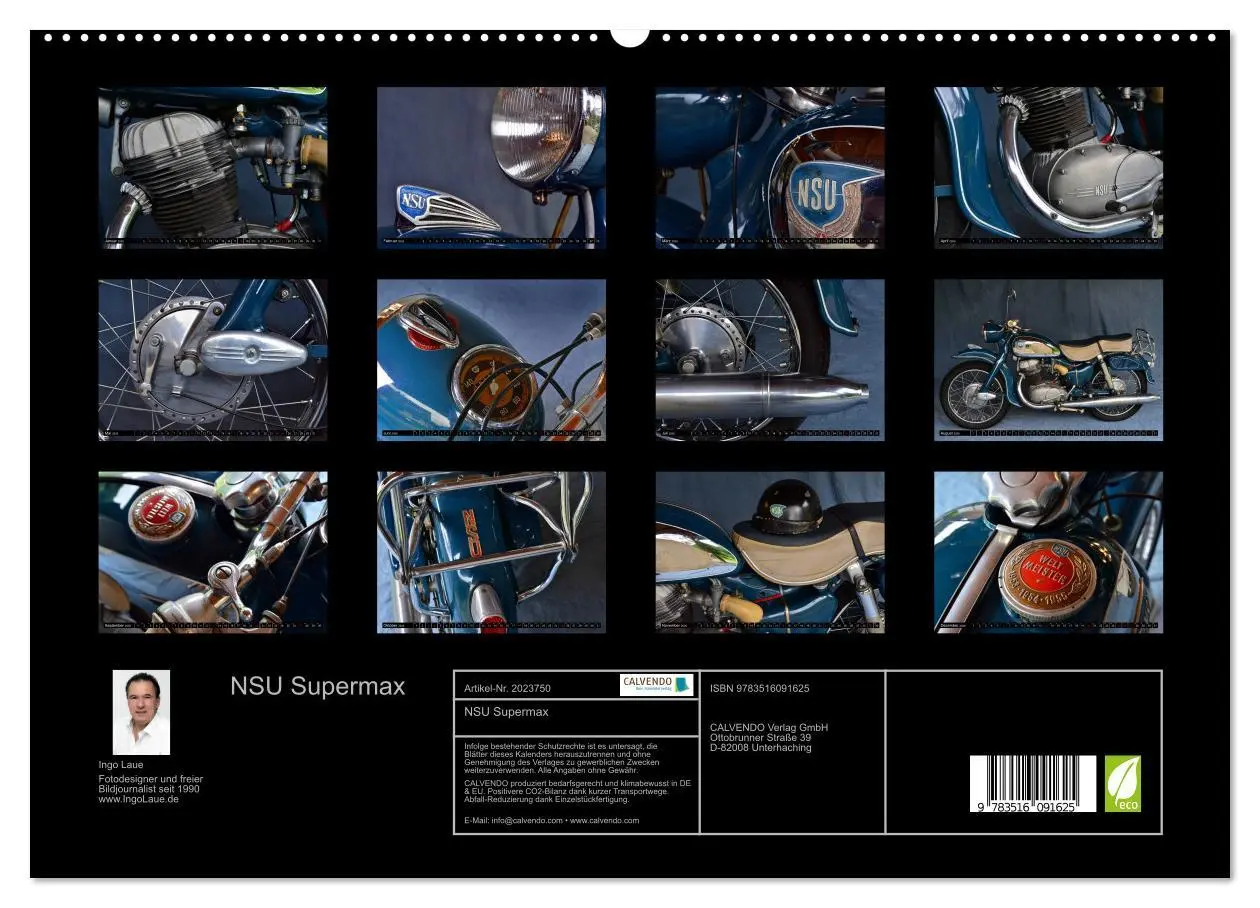 Bild: 9783516091625 | NSU Supermax (hochwertiger Premium Wandkalender 2026 DIN A2 quer),...