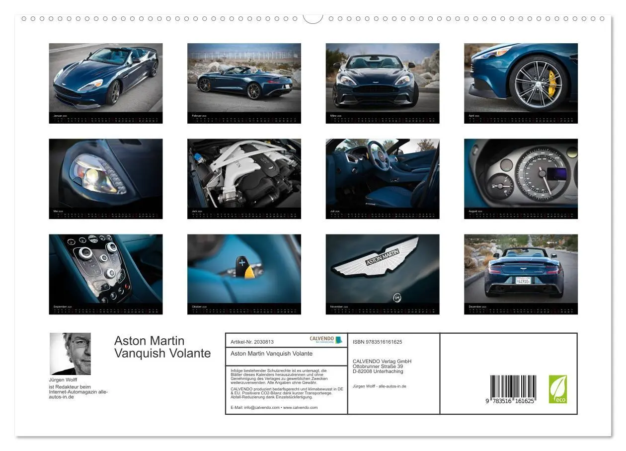 Bild: 9783516161625 | Aston Martin Vanquish Volante (hochwertiger Premium Wandkalender...