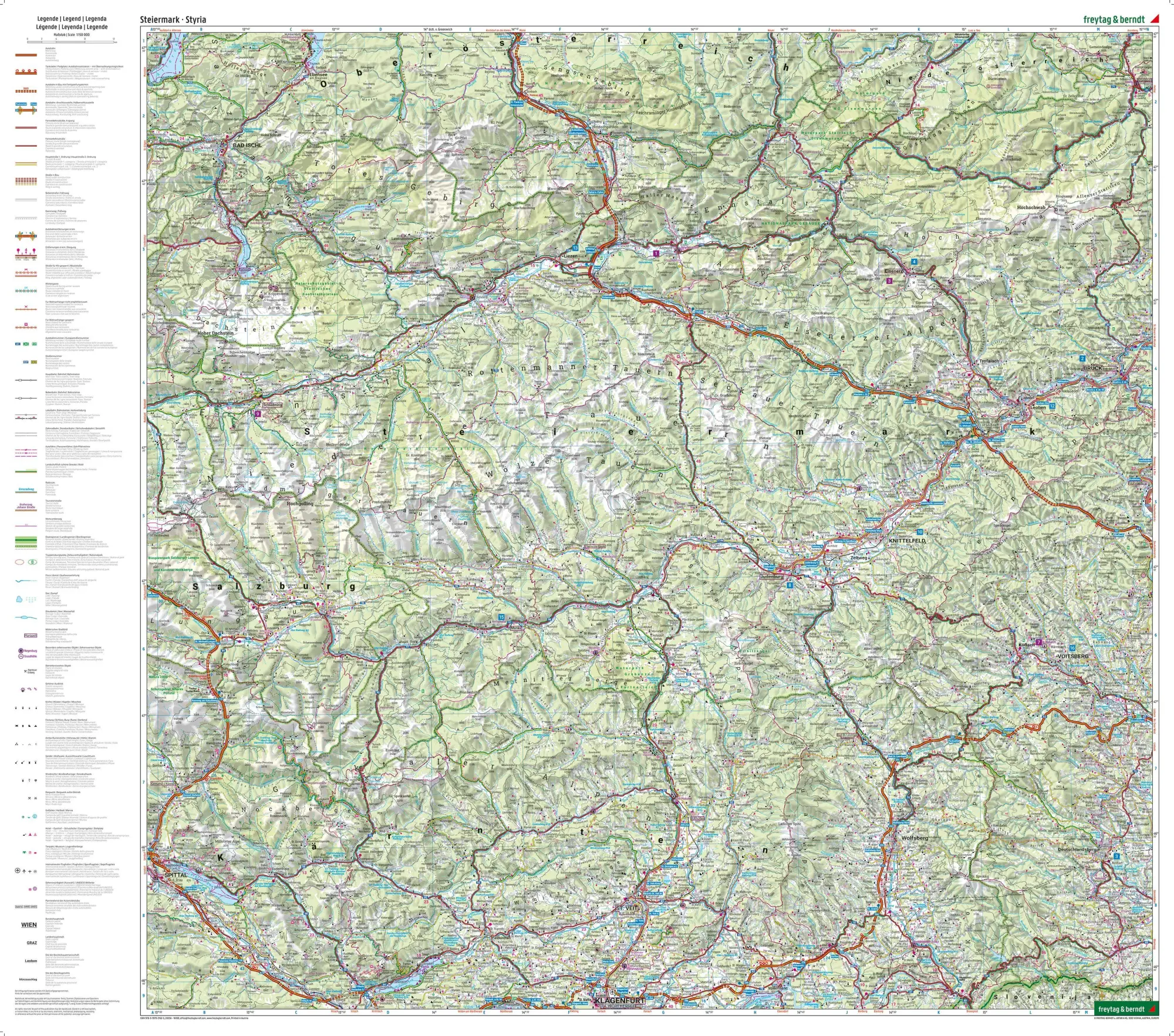Bild: 9783707921625 | freytag &amp; berndt Straßenkarte Steiermark 1:150.000 | Freytag &amp; Berndt