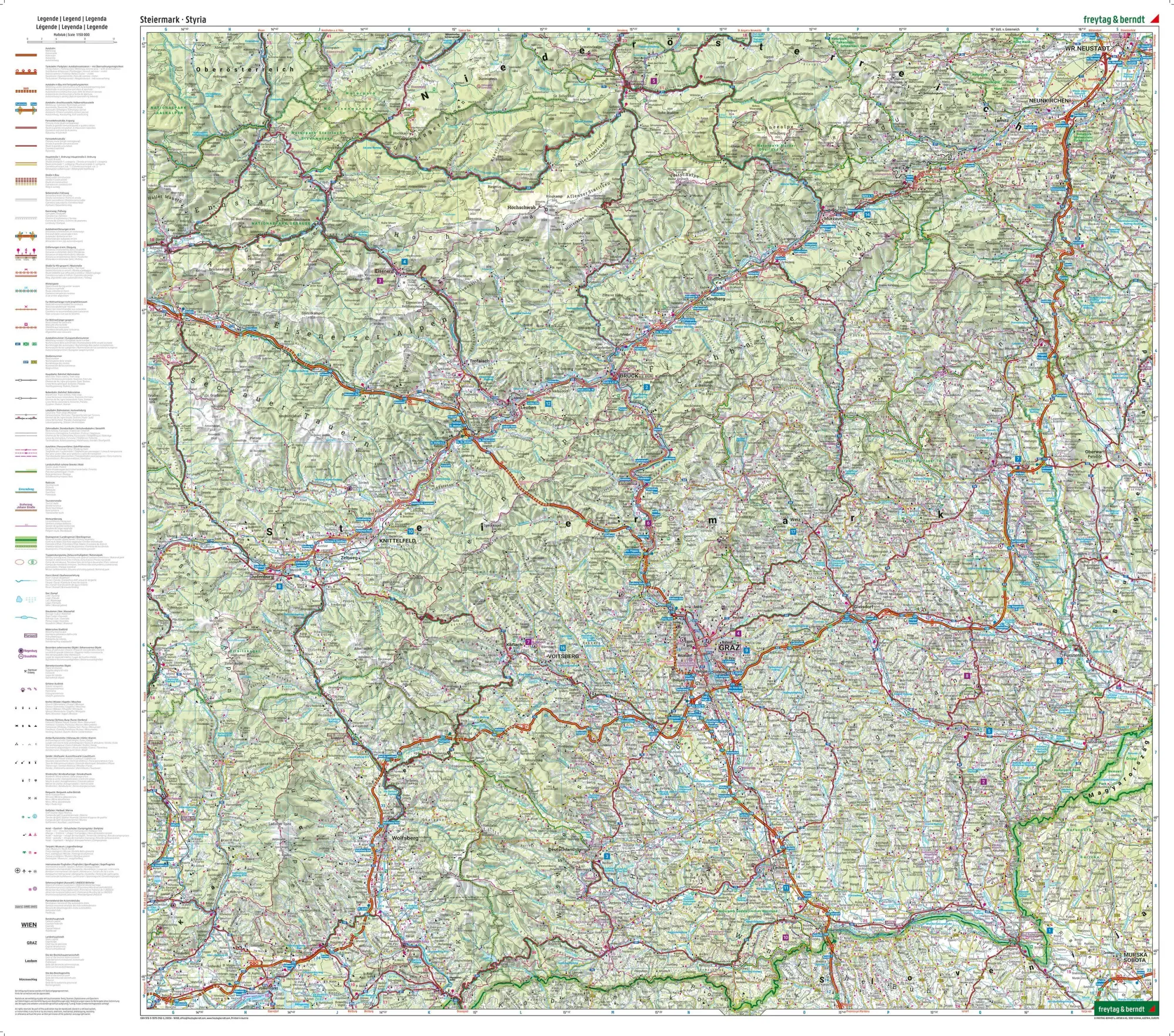 Bild: 9783707921625 | freytag &amp; berndt Straßenkarte Steiermark 1:150.000 | Freytag &amp; Berndt
