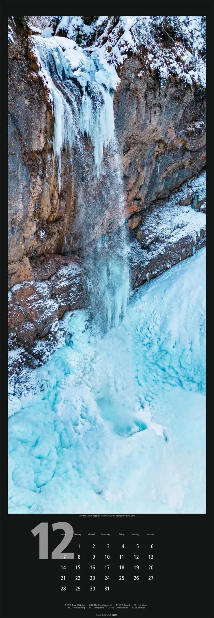 Bild: 9783839901625 | Wasserfälle Kalender 2026 | Weingarten | Kalender | Spiralbindung