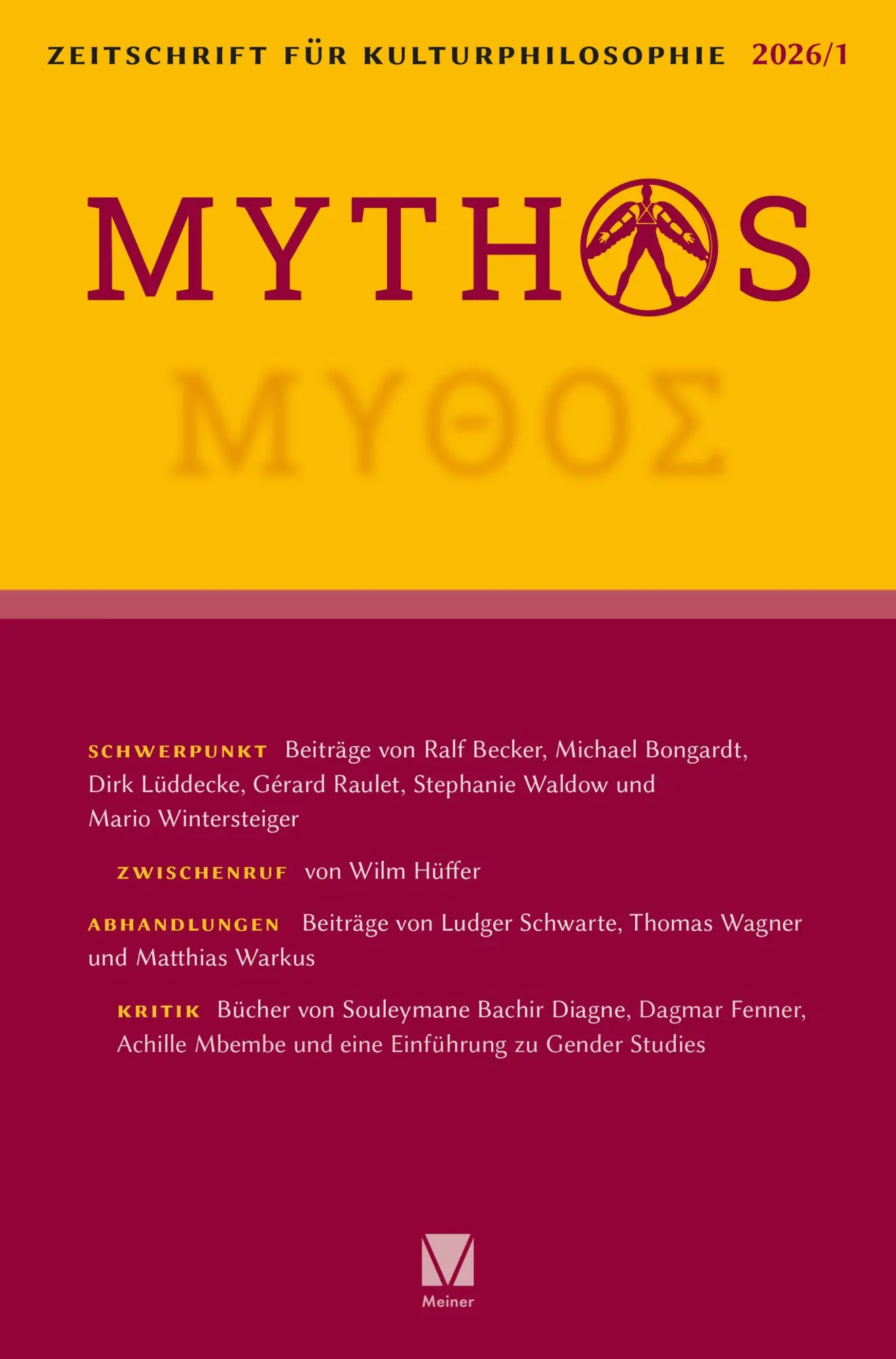 Cover: 9783787351725 | Mythos | Ralf Becker (u. a.) | Taschenbuch | 184 S. | Deutsch | 2026