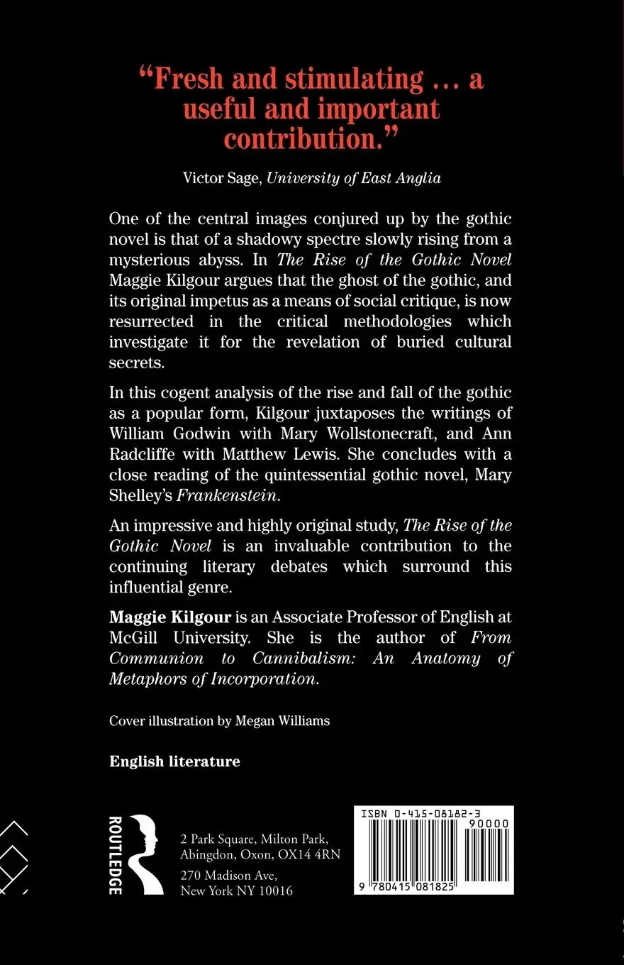 Rückseite: 9780415081825 | The Rise of the Gothic Novel | Maggie Kilgour | Taschenbuch | Englisch