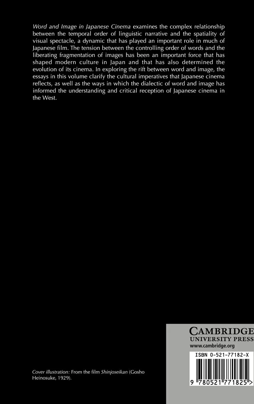 Rückseite: 9780521771825 | Word and Image in Japanese Cinema | Dennis Washburn (u. a.) | Buch