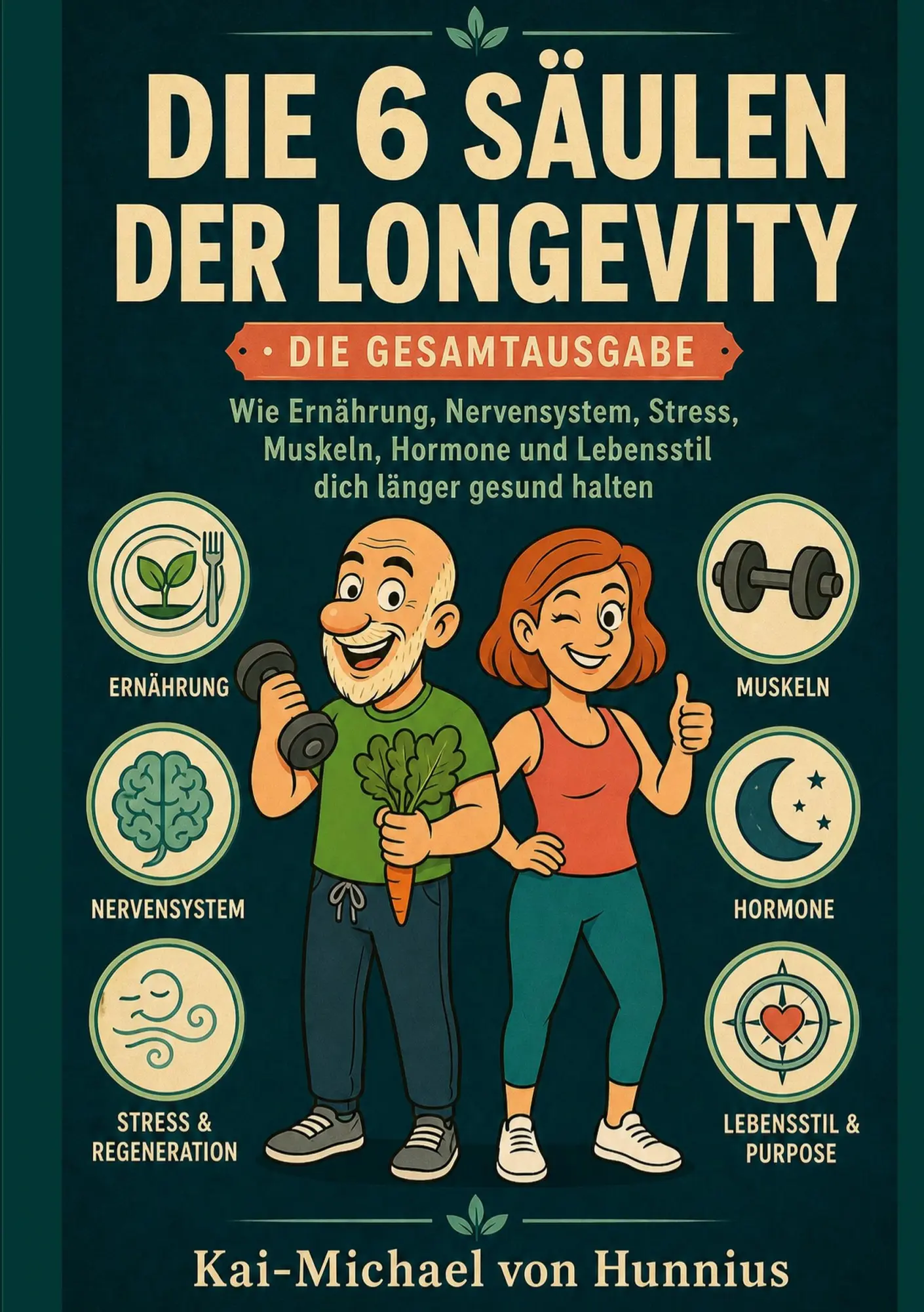 Cover: 9783696711825 | Die 6 Säulen der Longevity | Kai-Michael von Hunnius | Taschenbuch