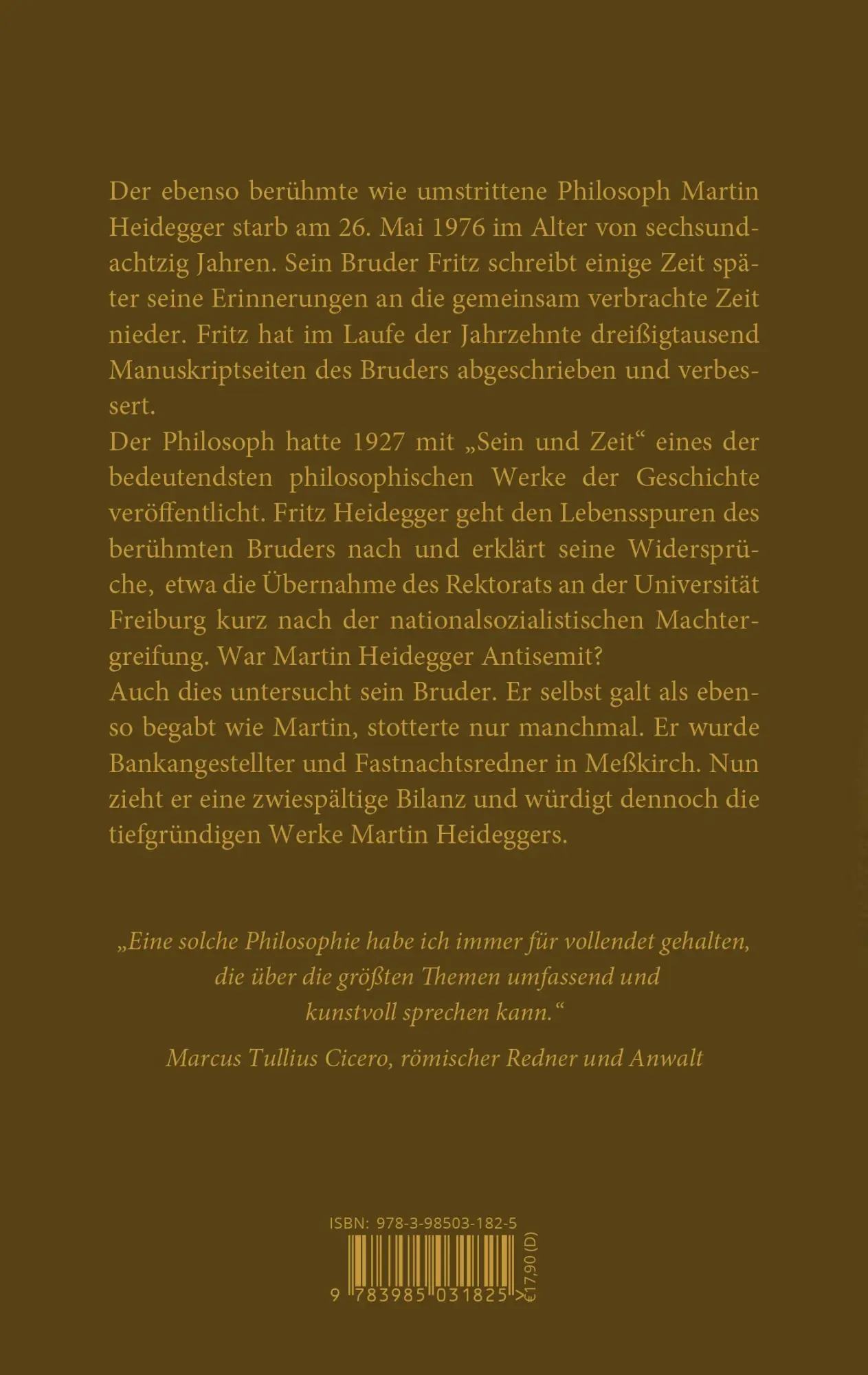 Rückseite: 9783985031825 | Heimlicher König im Reich des Denkens | Markus Herrmann | Taschenbuch