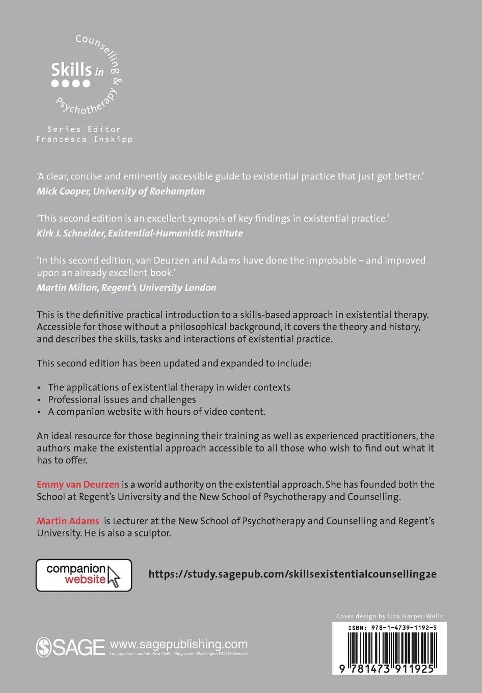 Rückseite: 9781473911925 | Skills in Existential Counselling &amp; Psychotherapy | Deurzen (u. a.)