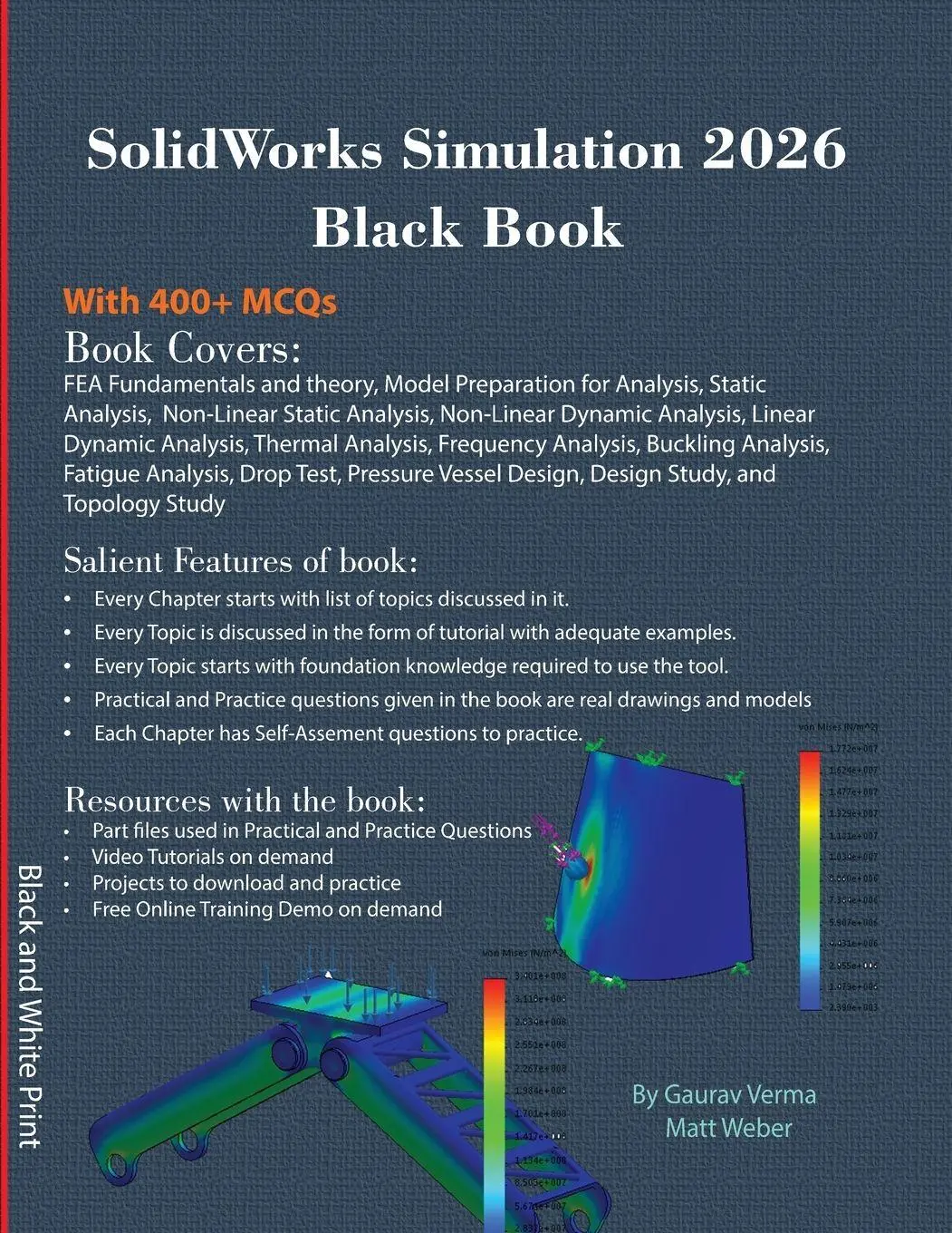 Cover: 9781774591925 | SolidWorks Simulation 2026 Black Book | Gaurav Verma (u. a.) | Buch