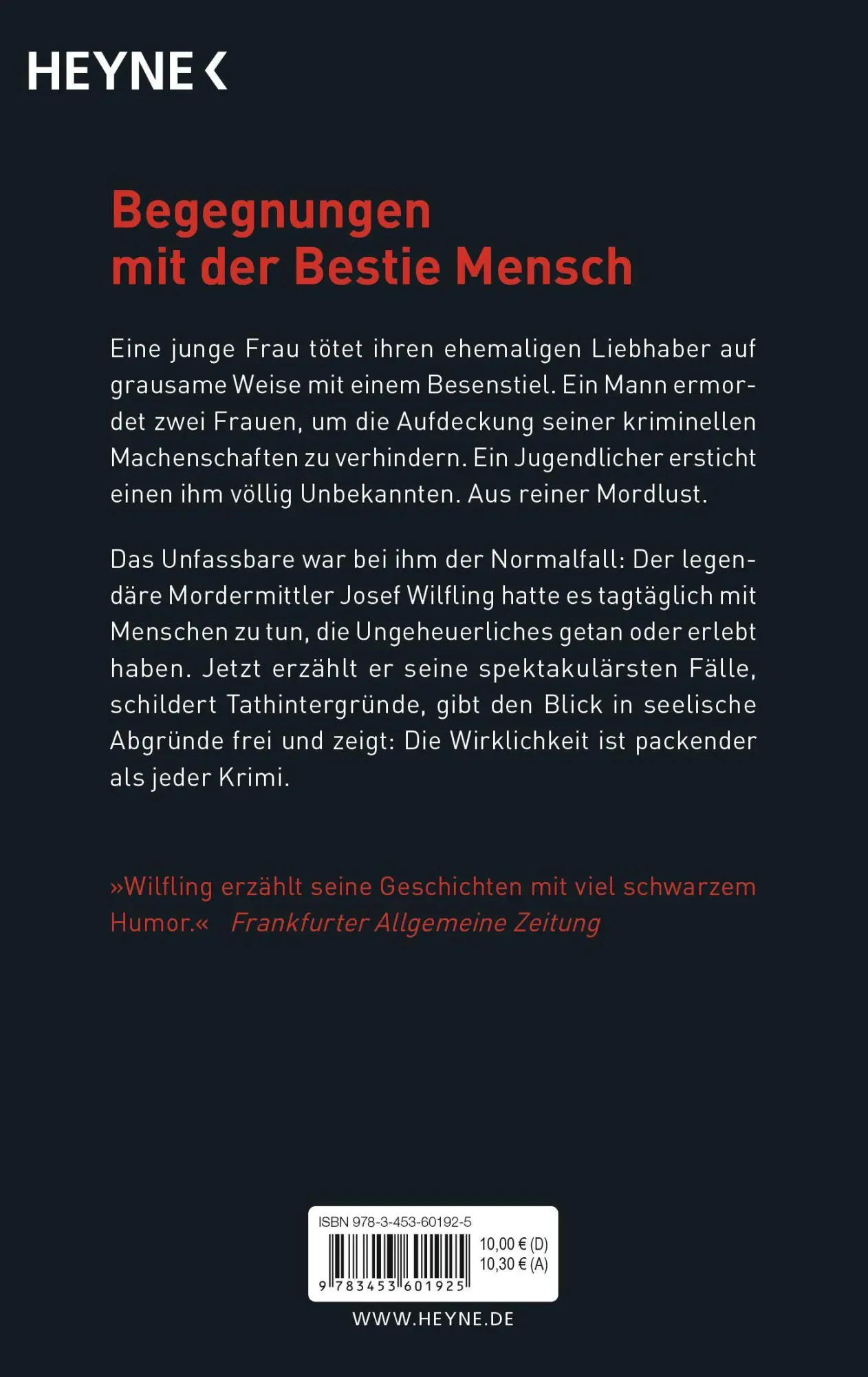 Bild: 9783453601925 | Abgründe | Josef Wilfling | Taschenbuch | 320 S. | Deutsch | 2011