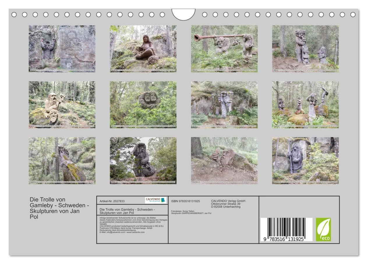 Bild: 9783516131925 | Die Trolle von Gamleby - Schweden - Skulpturen von Jan Pol...