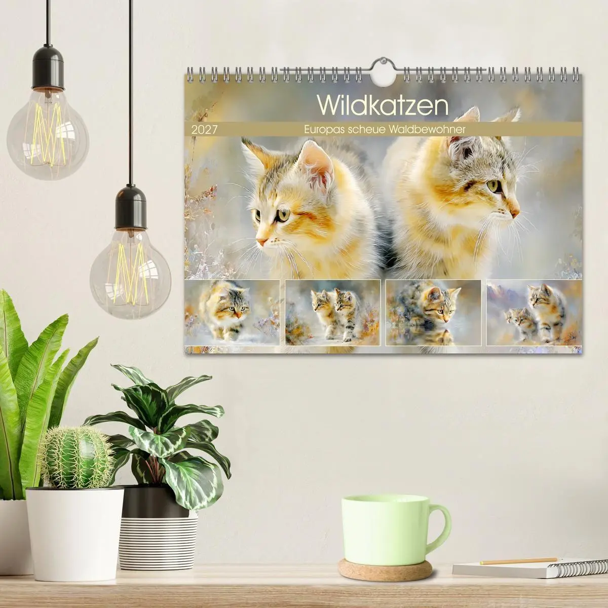 Bild: 9783516821925 | Wildkatzen. Europas scheue Waldbewohner (Wandkalender 2027 DIN A4...