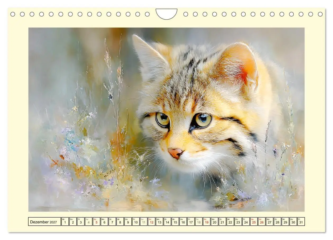 Bild: 9783516821925 | Wildkatzen. Europas scheue Waldbewohner (Wandkalender 2027 DIN A4...