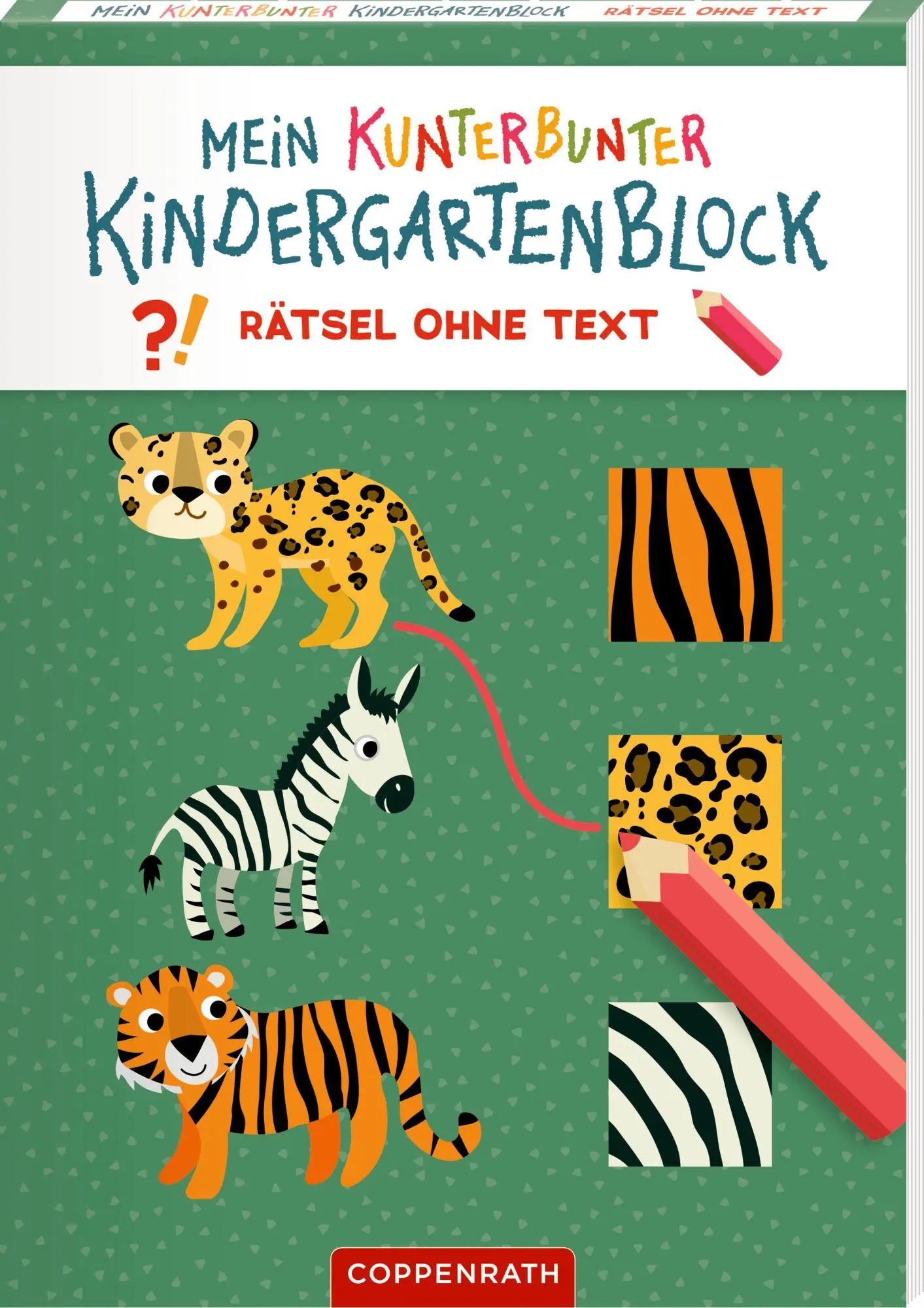 Cover: 9783649651925 | Mein kunterbunter Kindergartenblock | Rätsel ohne Text (Wilde Tiere)
