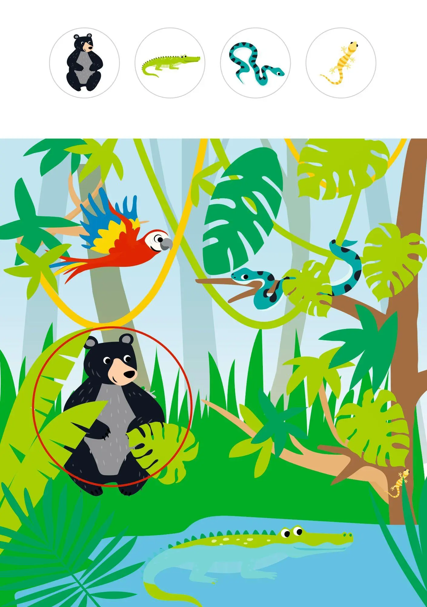 Bild: 9783649651925 | Mein kunterbunter Kindergartenblock | Rätsel ohne Text (Wilde Tiere)