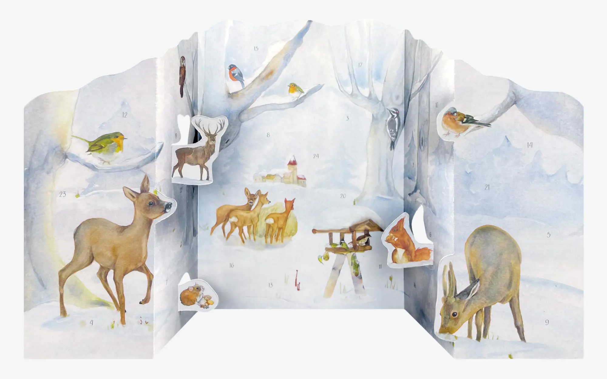Cover: 9783731891925 | Adventskalender 'Tiere im Winterwald' | Verlag Korsch | Kalender