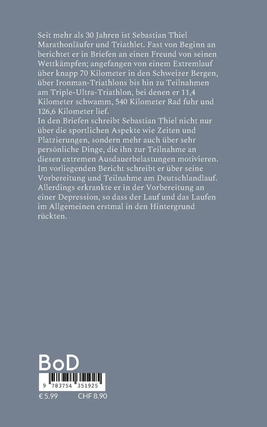 Rückseite: 9783754351925 | Der Depression davongelaufen | Ich will doch nur durchkommen | Thiel