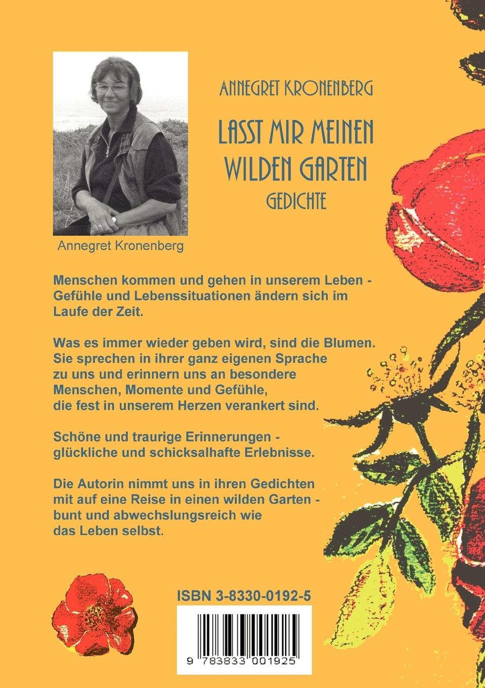 Rückseite: 9783833001925 | Lasst mir meinen wilden Garten | Gedichte | Annegret Kronenberg | Buch