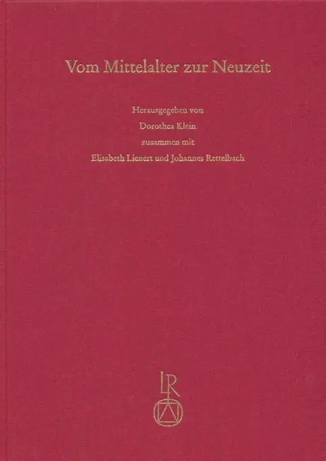 Cover: 9783895001925 | Vom Mittelalter zur Neuzeit | Festschrift für Horst Brunner | Buch