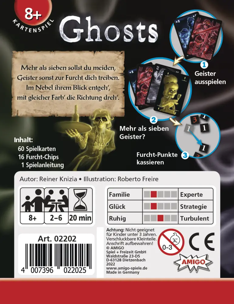 Bild: 4007396022025 | Ghosts (Kartenspiel) | Reiner Knizia | Spiel | In Schachtel | 02202
