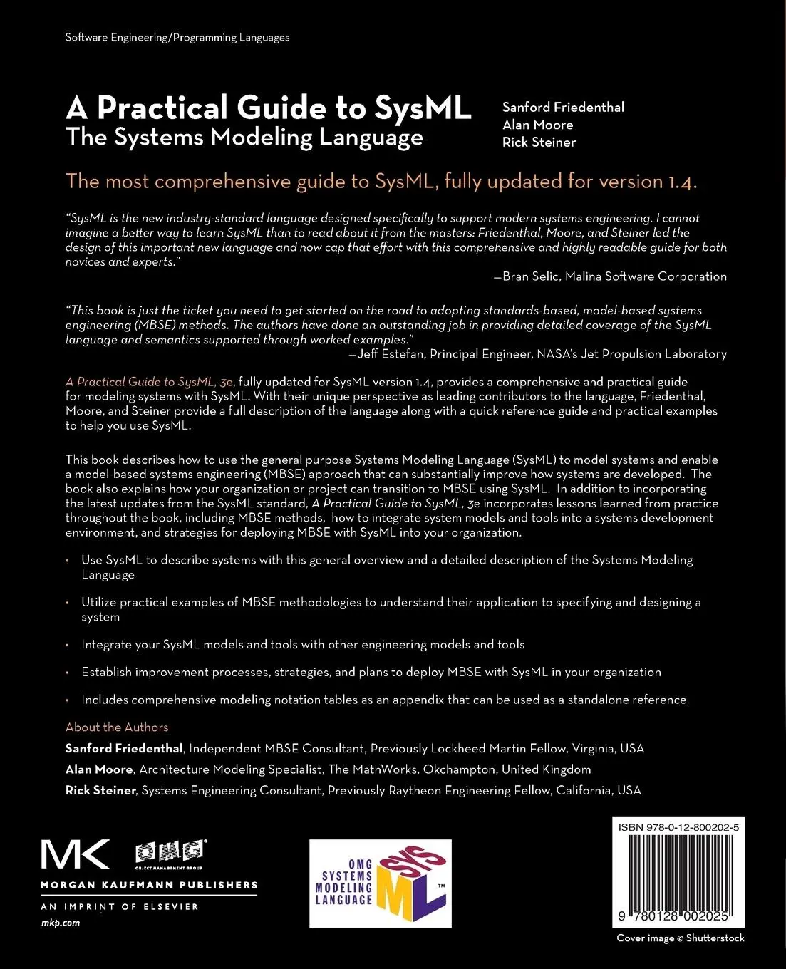 Rückseite: 9780128002025 | A Practical Guide to SysML | The Systems Modeling Language | Buch