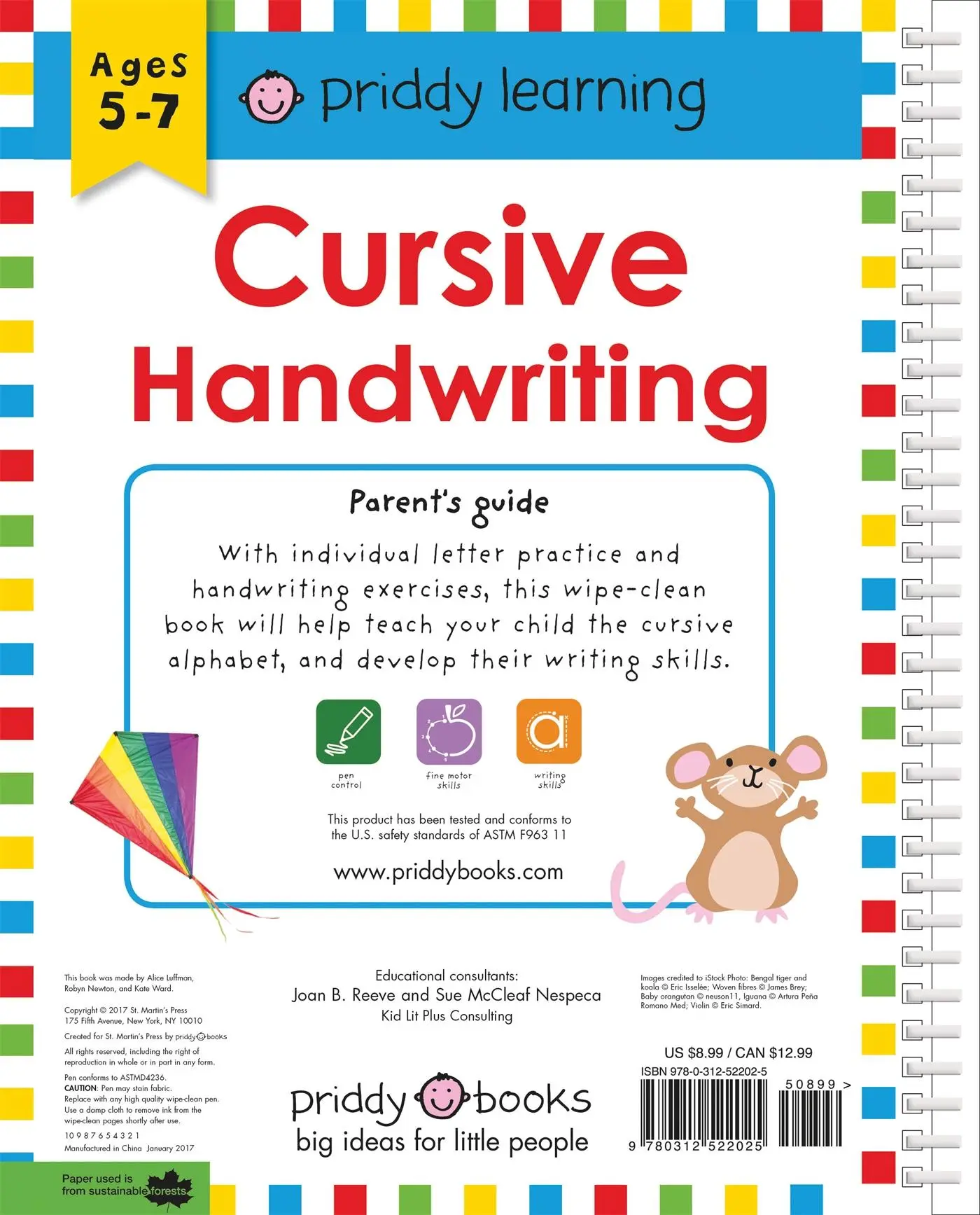 Rückseite: 9780312522025 | Cursive Handwriting | Wipe Clean With Pen | Roger Priddy | Taschenbuch
