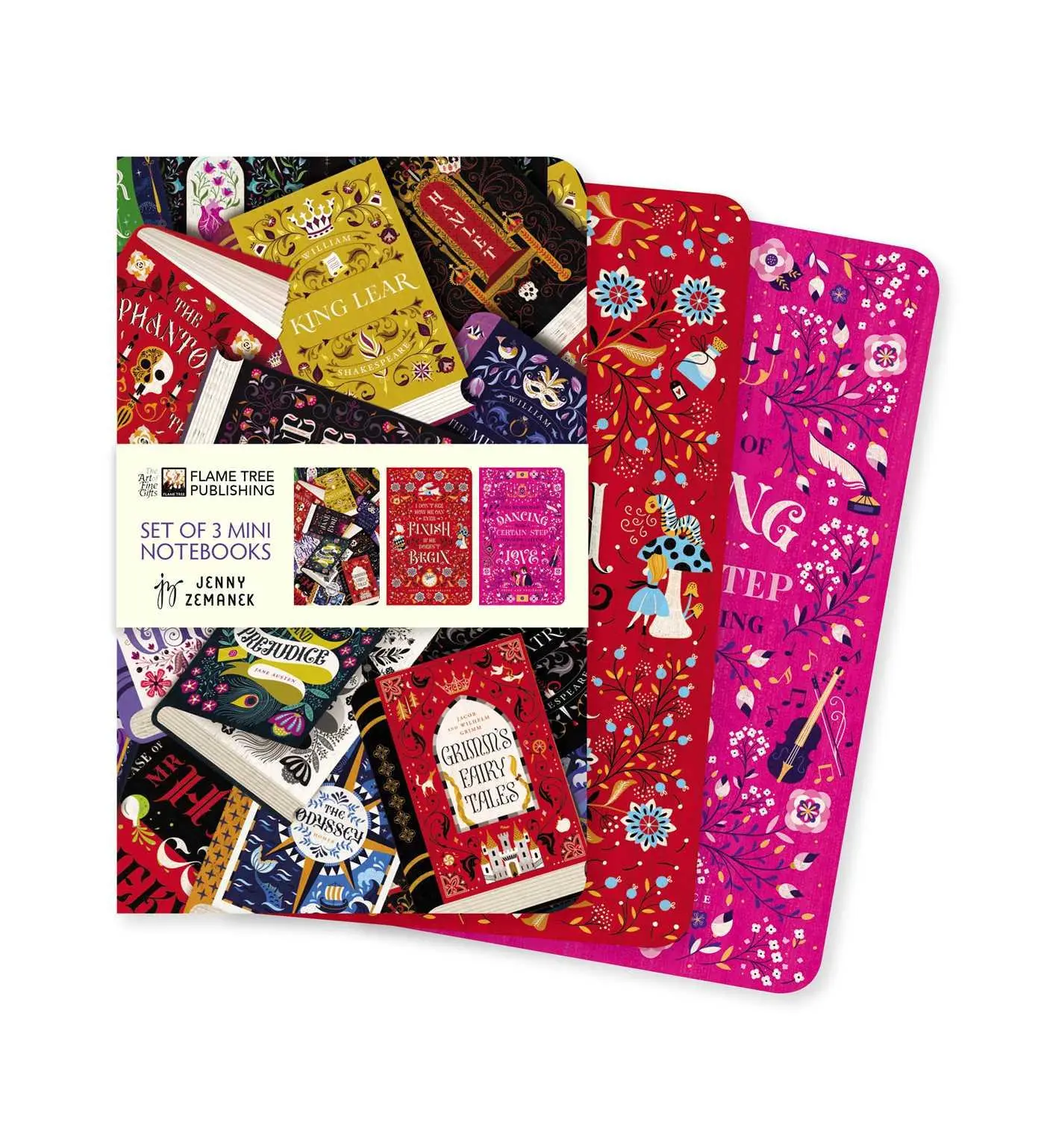 Cover: 9781835622025 | Book Lovers by Jenny Zemanek Set of 3 Mini Notebooks | Publishing