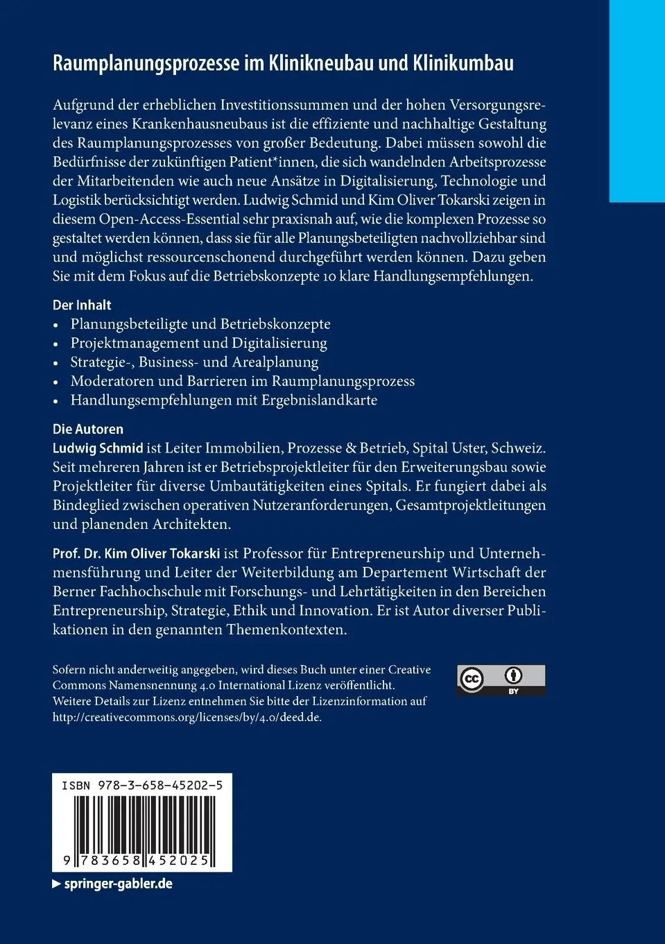 Rückseite: 9783658452025 | Raumplanungsprozesse im Klinikneubau und Klinikumbau | Taschenbuch