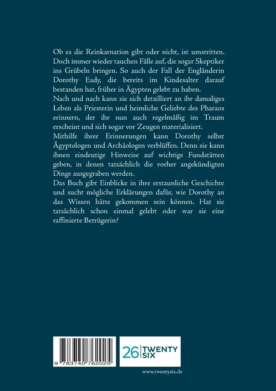 Rückseite: 9783740762025 | Faszination Reinkarnation | Der erstaunliche Fall der Omm Sety | Buch