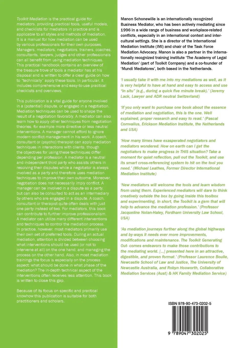 Rückseite: 9789047302025 | Toolkit Mediation | M. A. Schonewille | Taschenbuch | Englisch | 2024