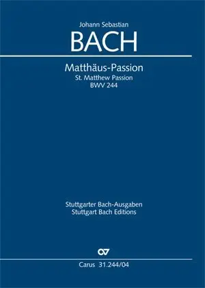 Cover: 9790007142025 | Matthäus-Passion (Klavierauszug deutsch/englisch) | BWV 244 | Bach